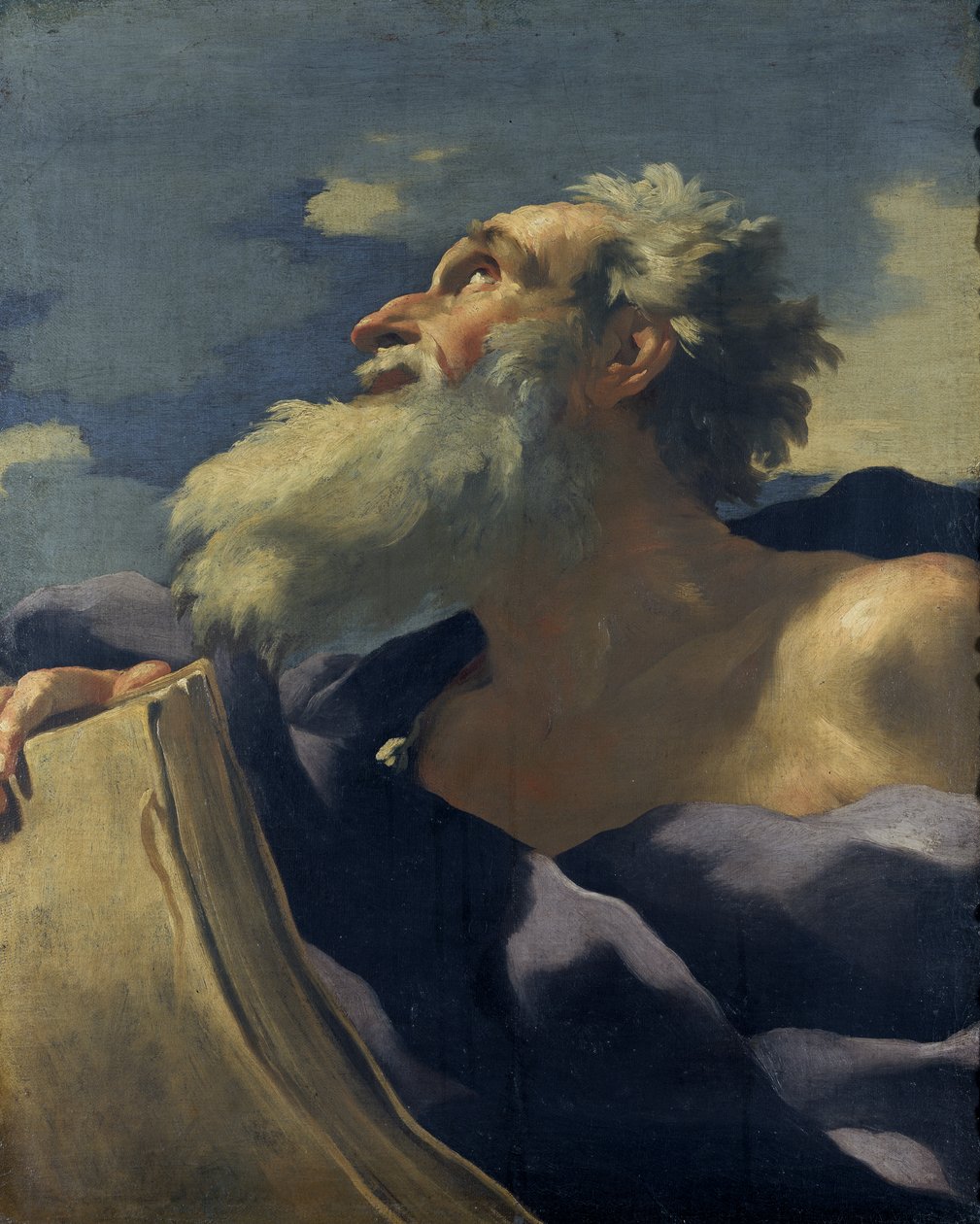 Hodet til en profet, ca. 1627-35 (olje på lerret) av Charles Mellin