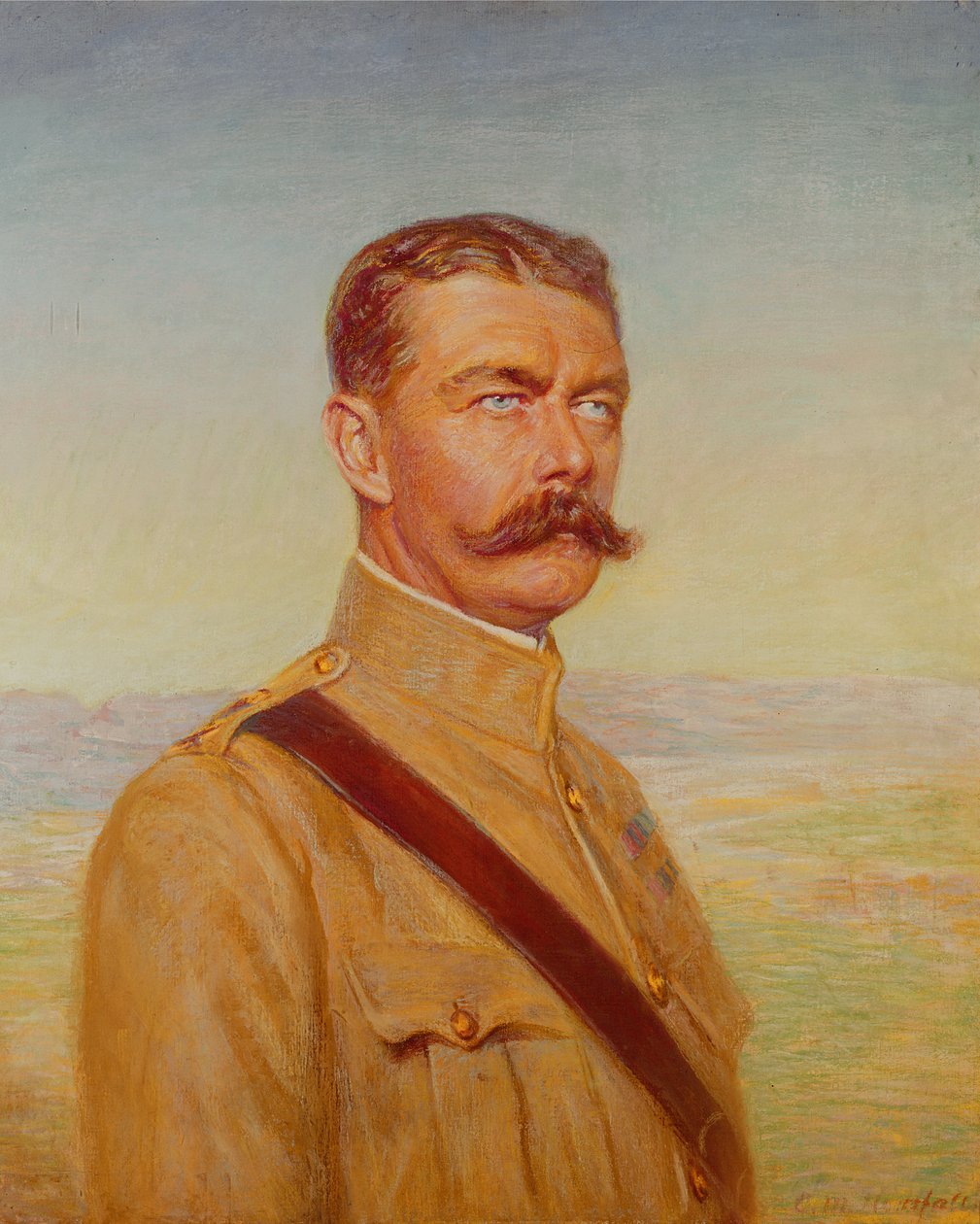 Kitchener of Khartoum (pastell på papir) av Charles Mendelssohn Horsfall