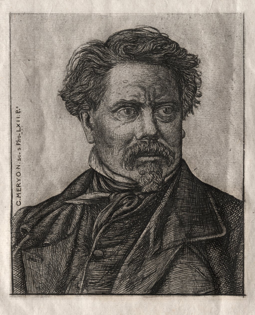 Benjamin Fillon, bokstavenes mann av Charles Meryon