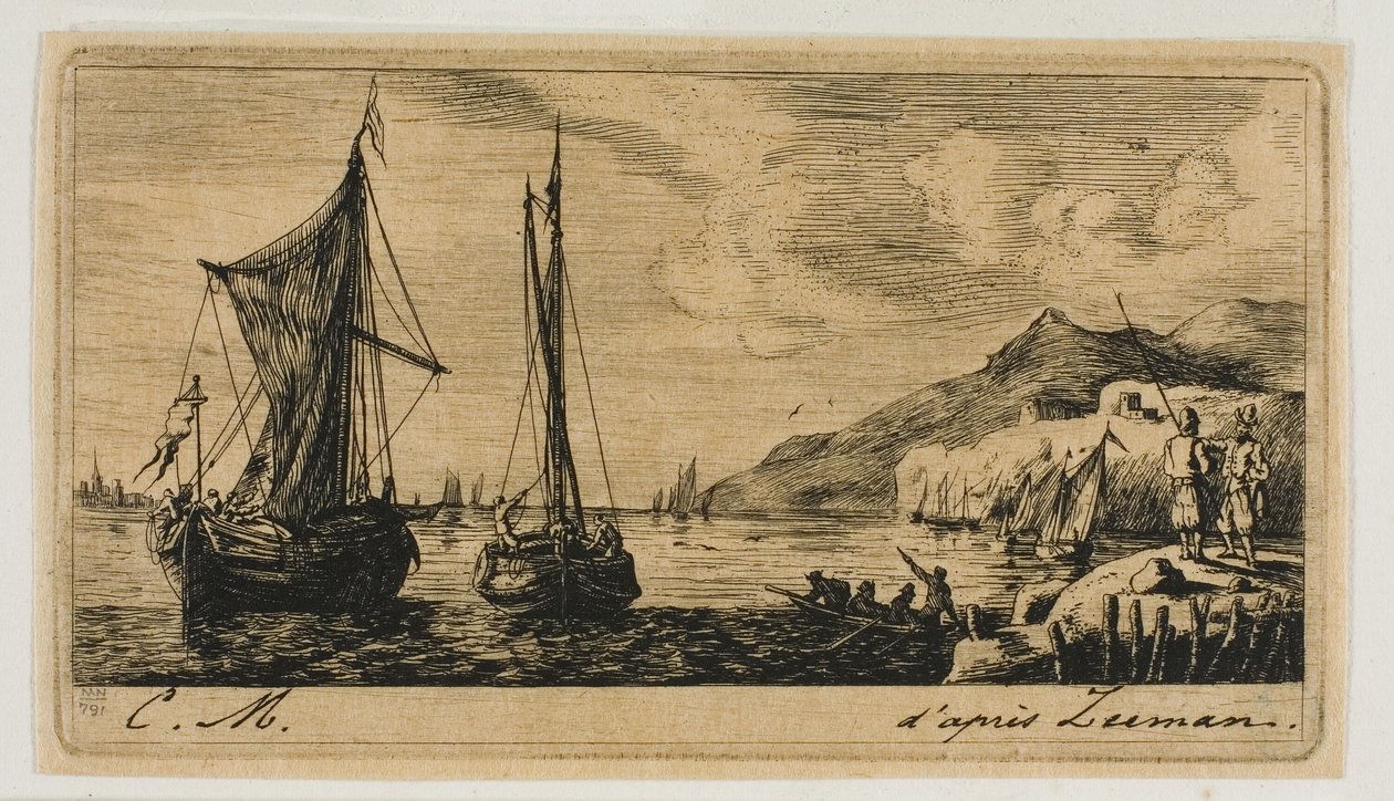 Calais Boats i Vlissingen av Charles Meryon