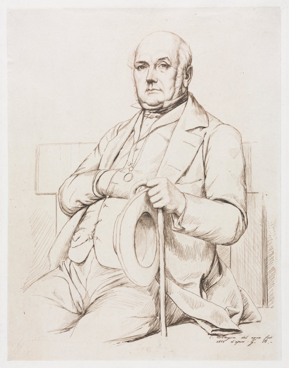 Casimir le Conte, etter Boulanger, 1856. av Charles Meryon