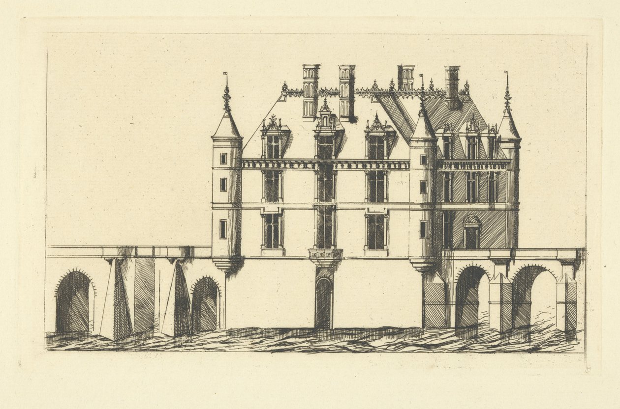 Slottet Chenonceau av Charles Meryon