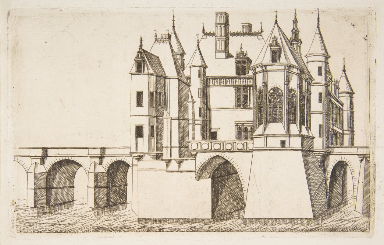 Chenonceau slott, nr. 2 av Charles Meryon