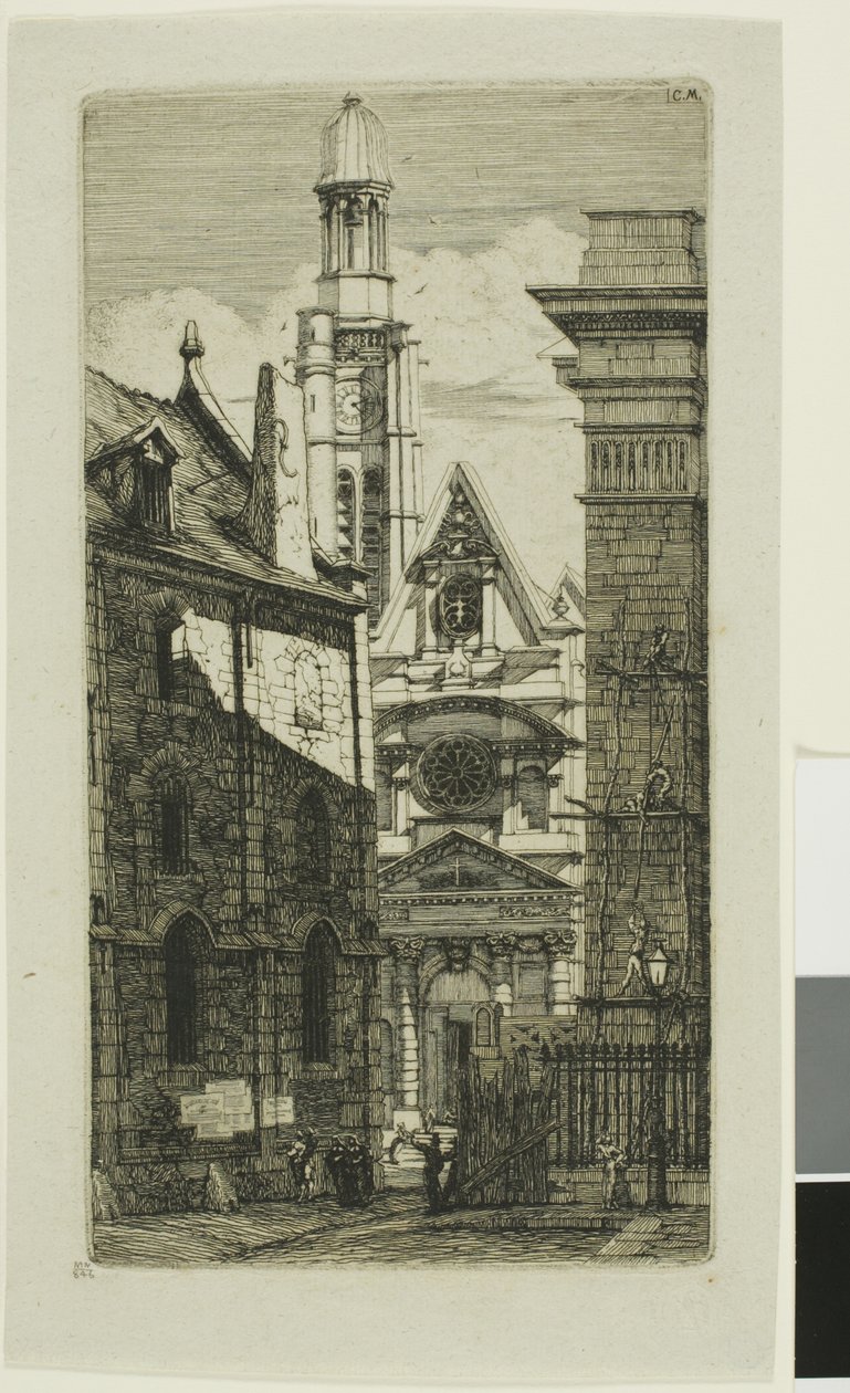 St. Etienne du Mont-kirken, Paris av Charles Meryon