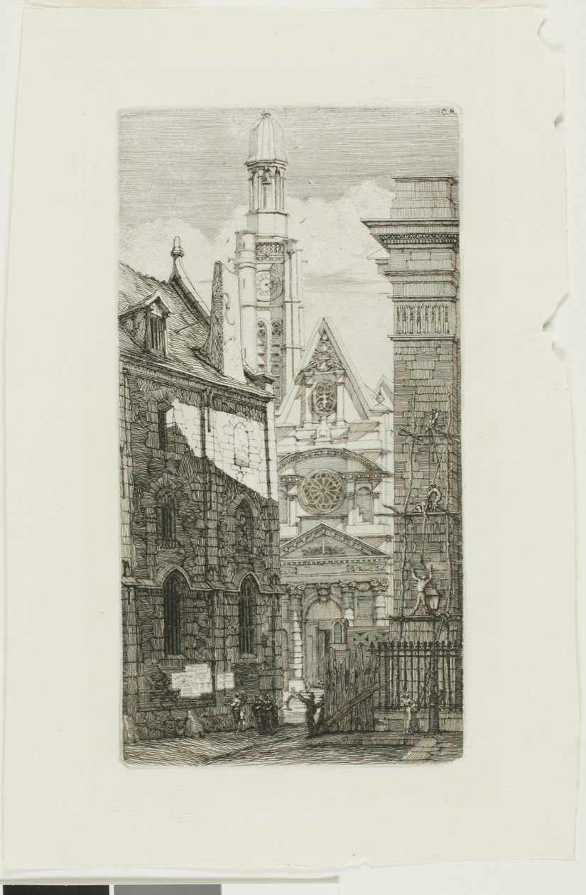 St. Etienne du Mont-kirken, Paris av Charles Meryon