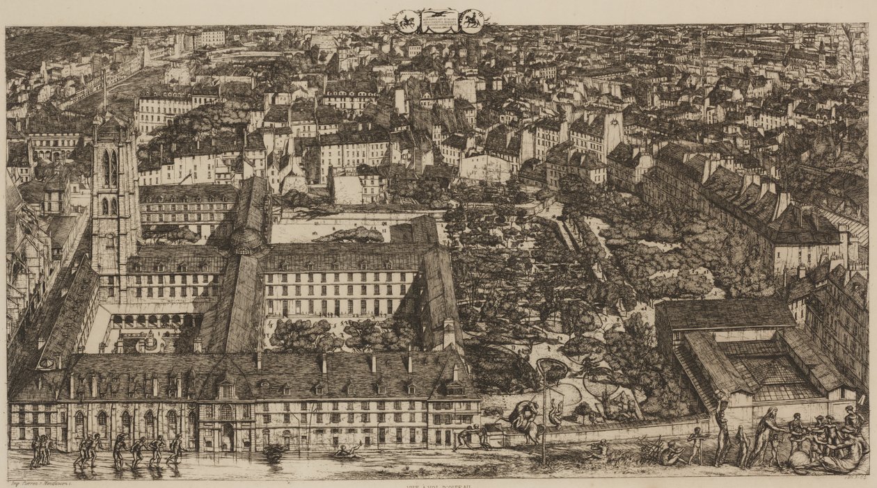 College Henri IV (eller Lycée Napoléon) av Charles Meryon