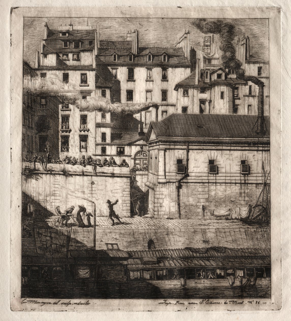 Etchings of Paris: The Mortuary av Charles Meryon