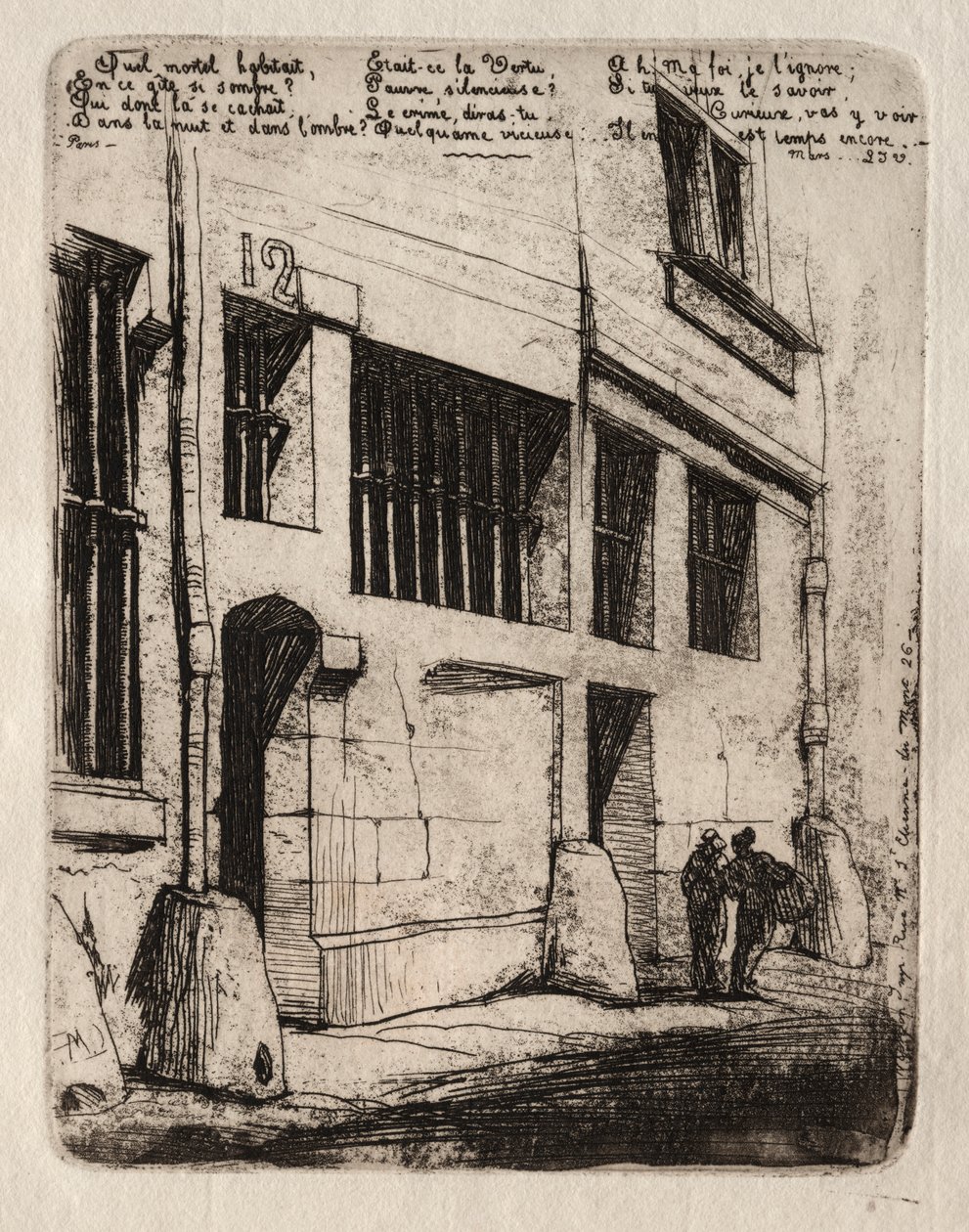 Etchings of Paris: The Street of the Bad Boys av Charles Meryon