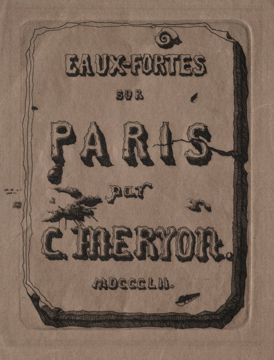 Etchings of Paris: Tittelside, 1852. av Charles Meryon