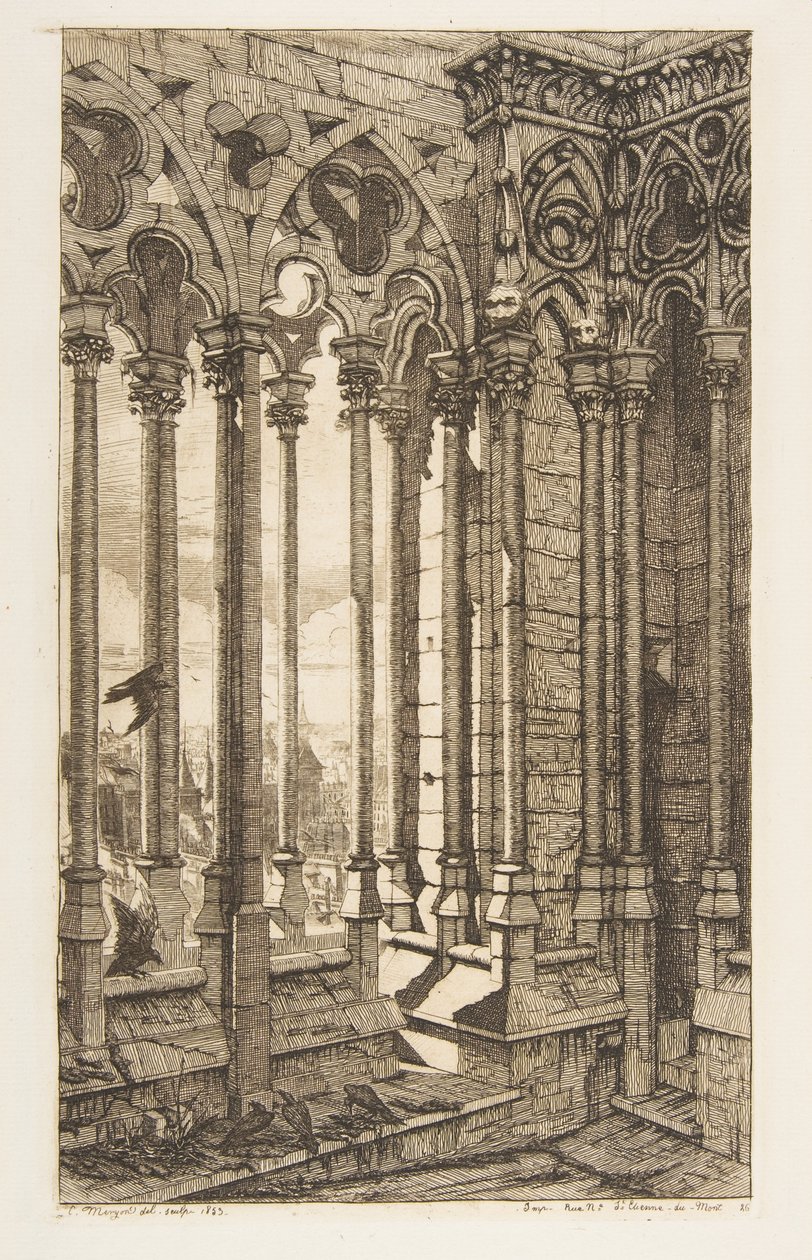 Galleri, Notre-Dame-katedralen, Paris av Charles Meryon