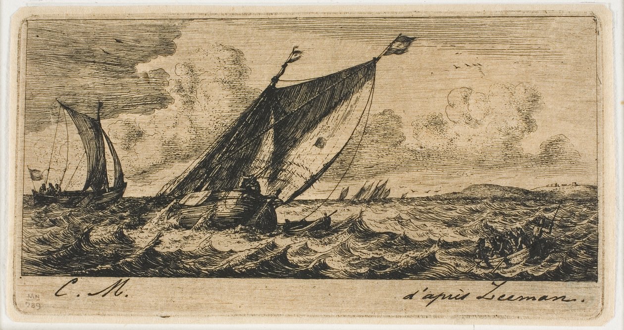 Haarlem Boats i Amsterdam av Charles Meryon