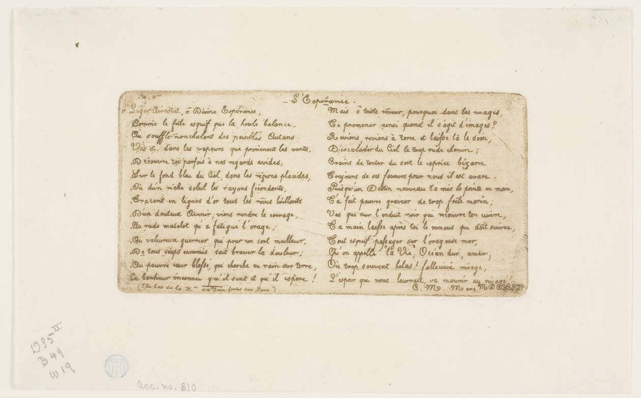 Håpet (vers til Pont-au-Change) av Charles Meryon