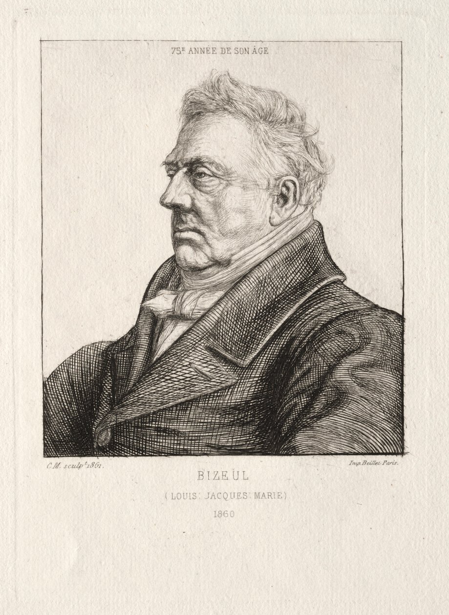 L. J. Marie Bizeul, en bretonsk arkeolog, 1860-1861. av Charles Meryon