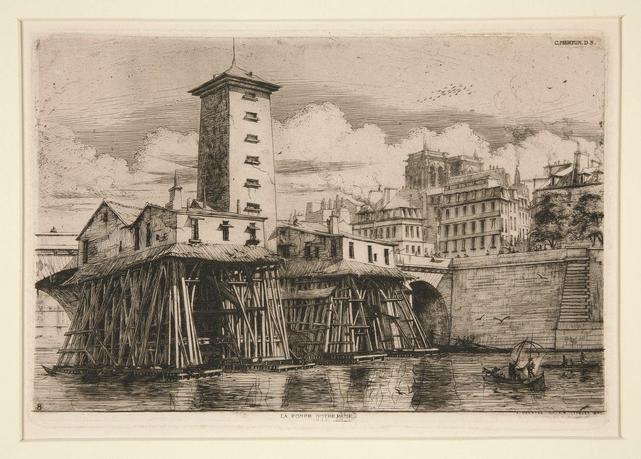 Notre Dame pumpe av Charles Meryon