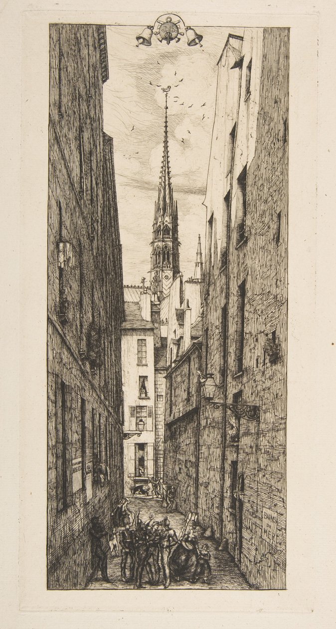 Rue des Chantres av Charles Meryon