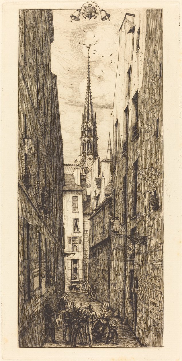 Rue des Chantres, Paris (Chantrey Street, Paris) av Charles Meryon