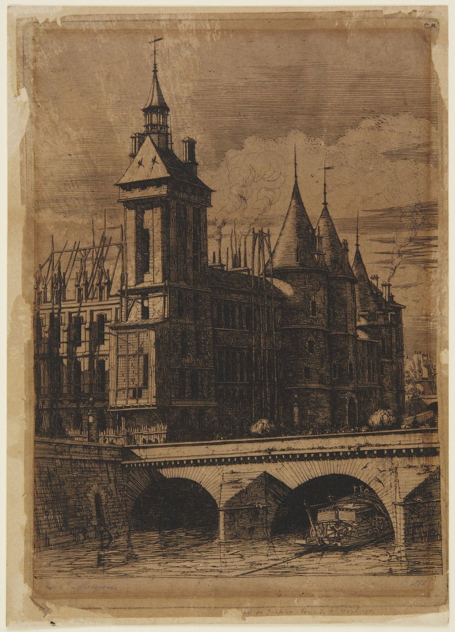 Klokketårnet - 1852 av Charles Meryon