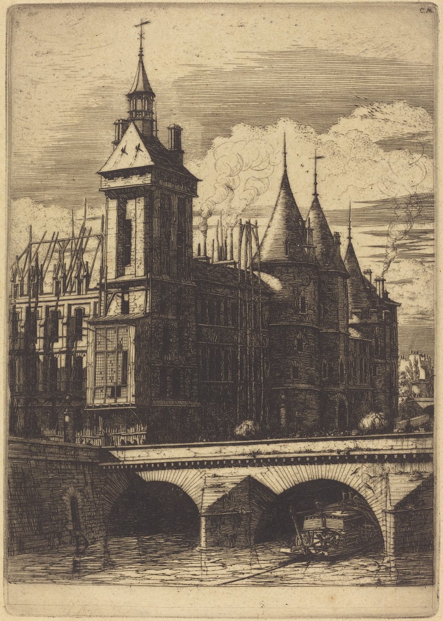 Klokketårnet, Paris (Klokketårnet, Paris) av Charles Meryon