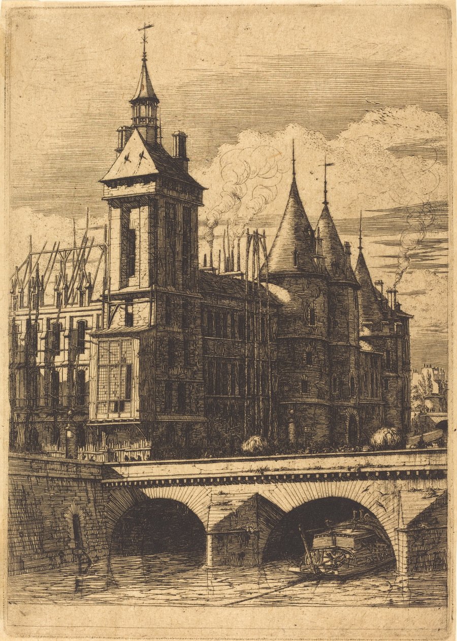 Klokketårnet, Paris (Klokketårnet, Paris) av Charles Meryon