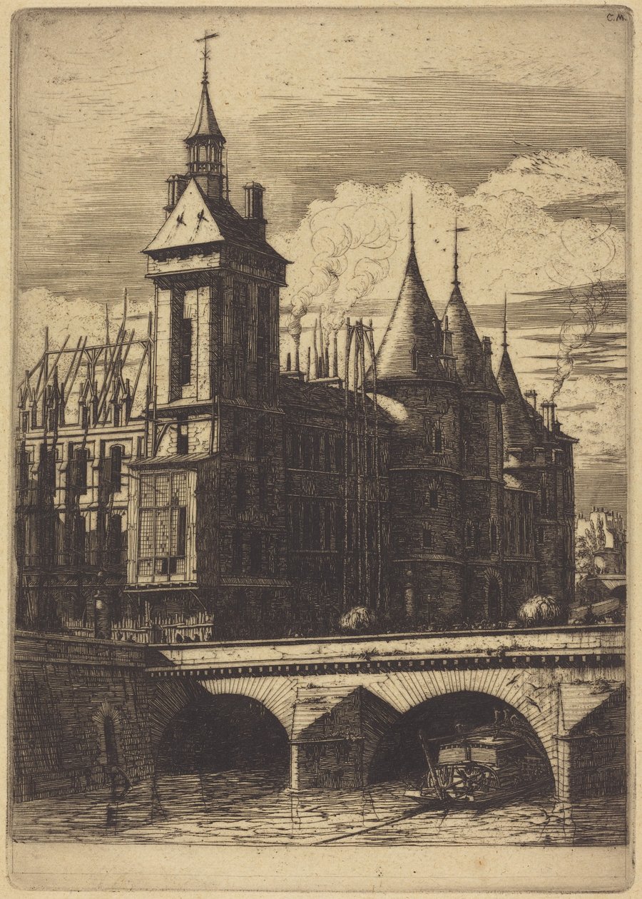 Klokketårnet, Paris av Charles Meryon
