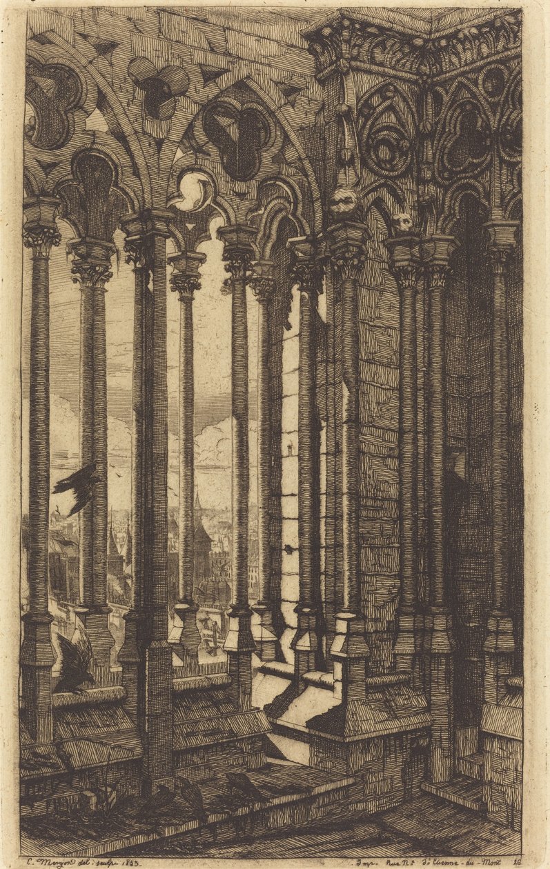 The Gallery of Notre Dame, Paris (The Gallery of Notre Dame, Paris) av Charles Meryon