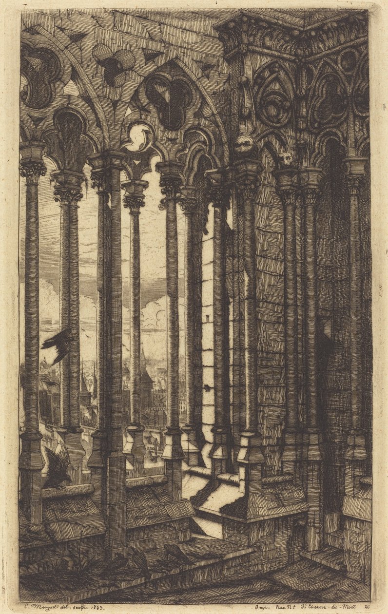 The Gallery of Notre Dame, Paris (The Gallery of Notre Dame, Paris) av Charles Meryon