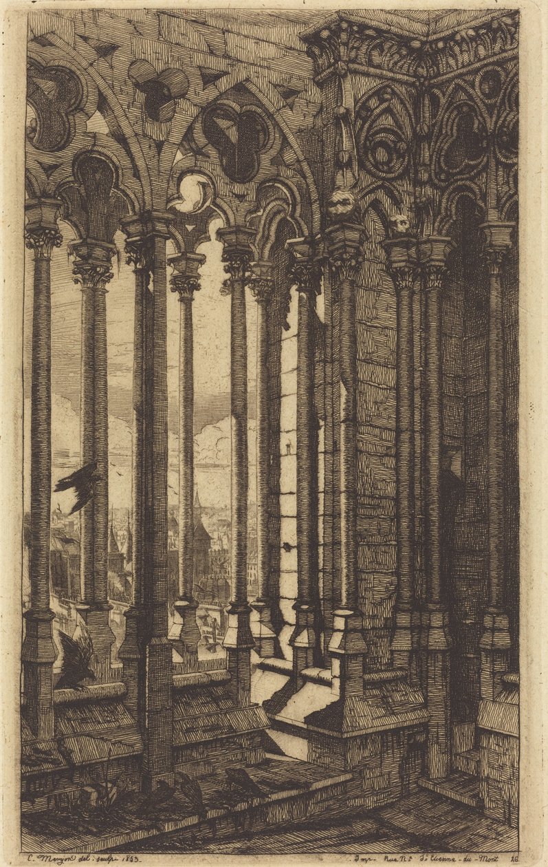Notre-Dame-galleriet, Paris av Charles Meryon