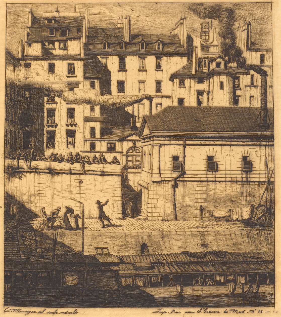 La morgue, Paris (The Mortuary) av Charles Meryon