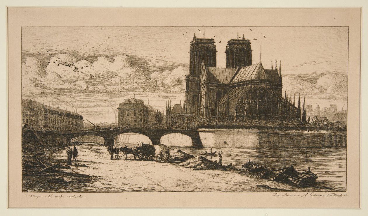 Apsiden i Notre-Dame av Charles Meryon