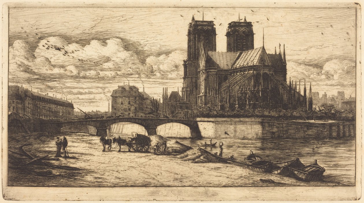 Apsiden i Notre-Dame de Paris av Charles Meryon