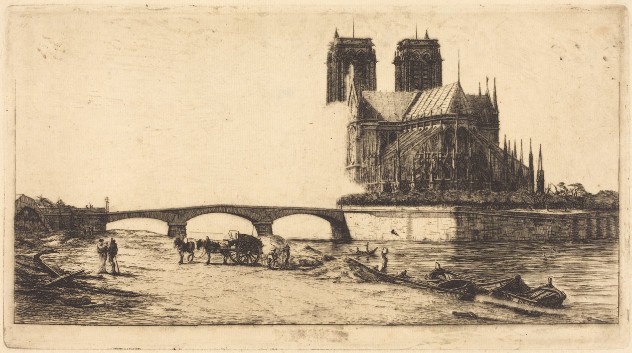 Apsiden i Notre-Dame de Paris av Charles Meryon