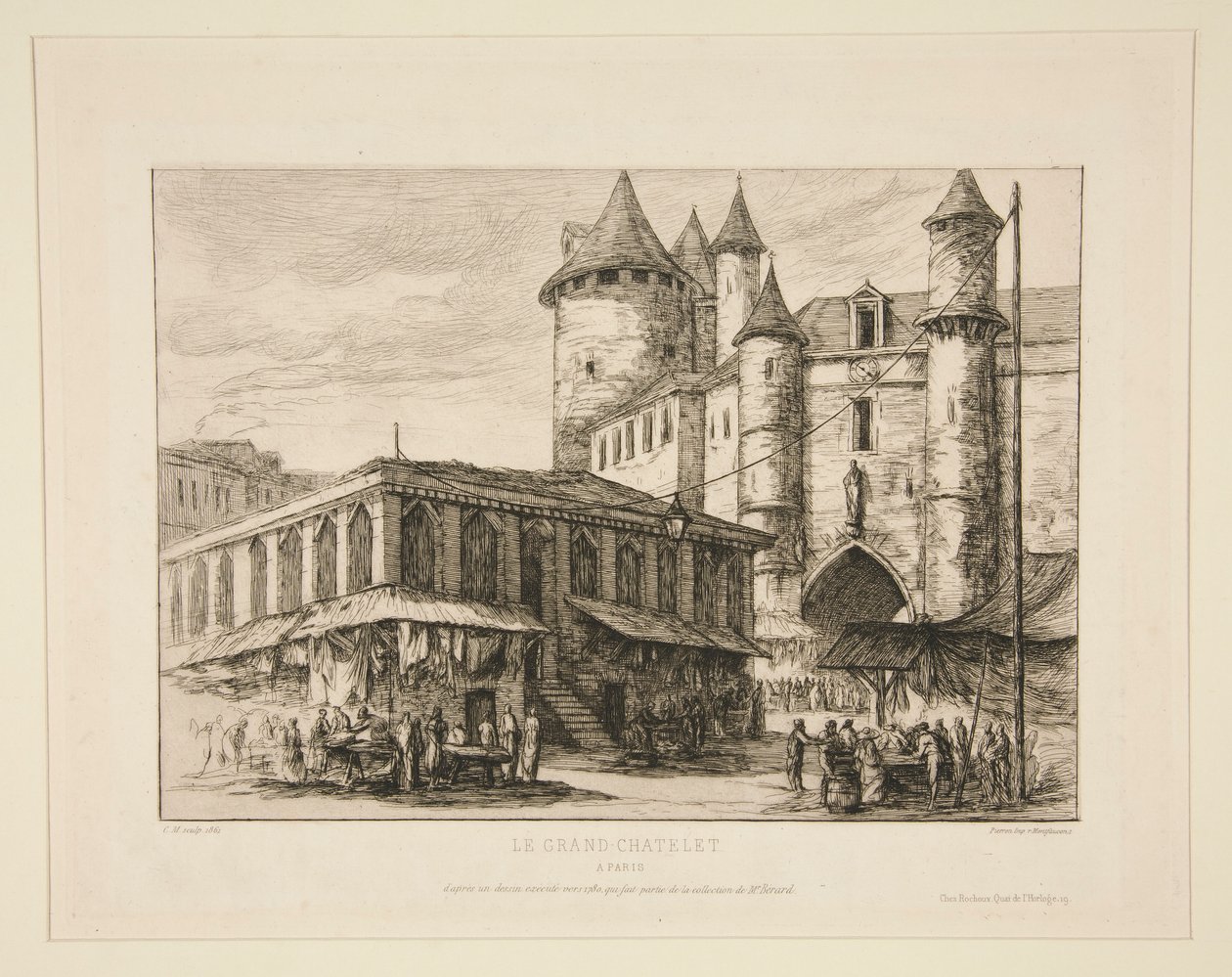 The Grand Chatelet [ca 1780 d av Charles Meryon