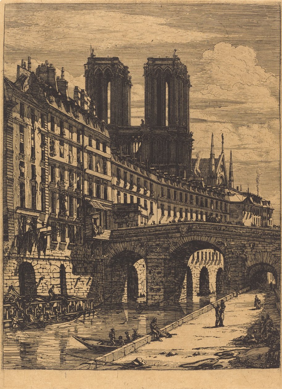 Den lille broen, Paris av Charles Meryon