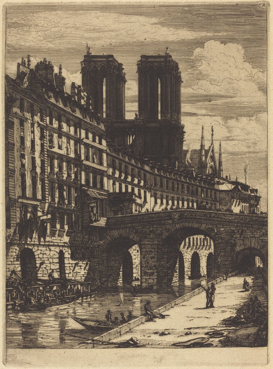 Den lille broen, Paris av Charles Meryon