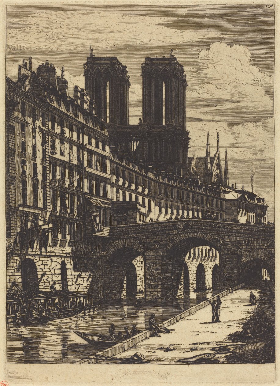Den lille broen, Paris av Charles Meryon