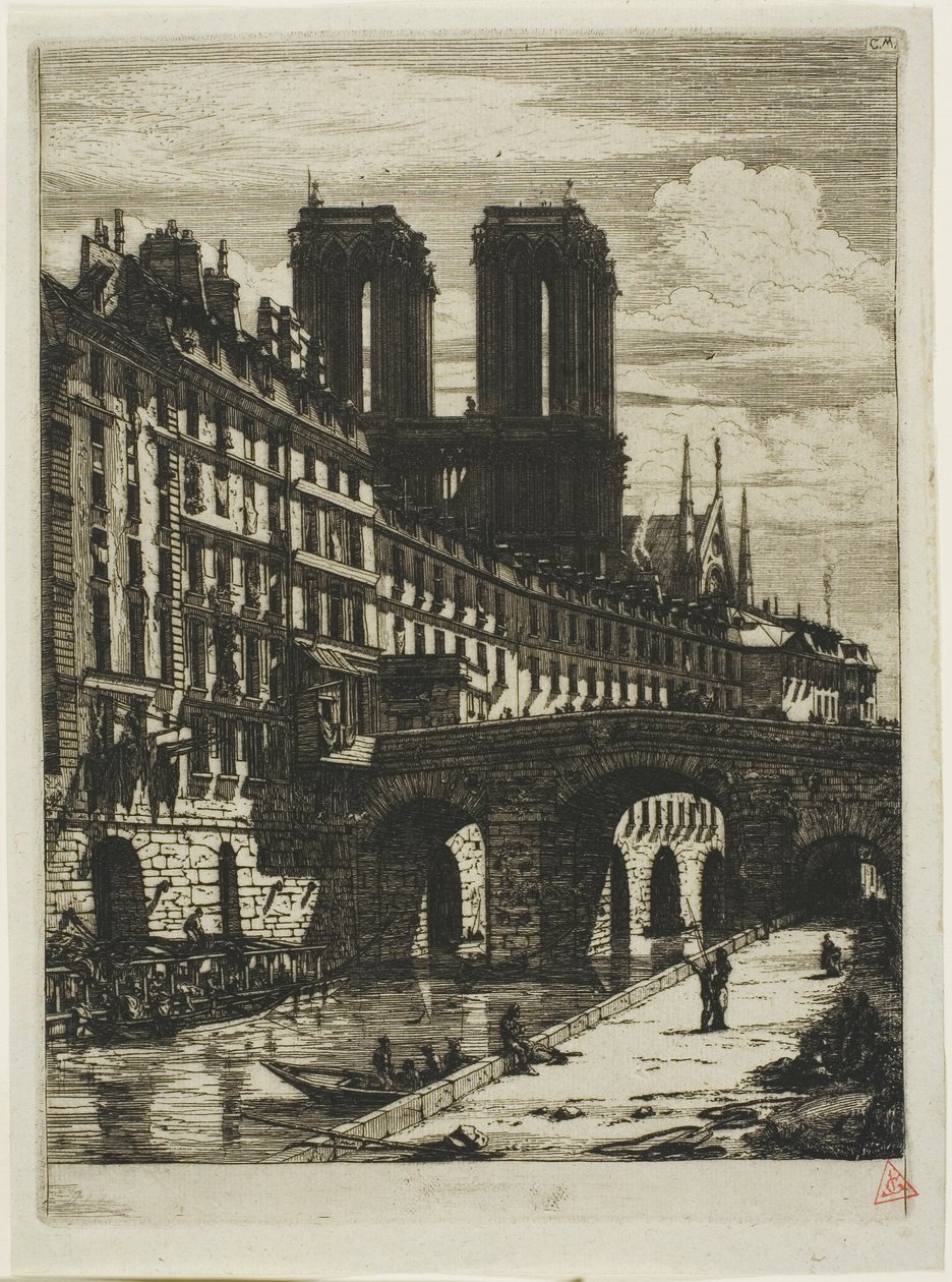 Den lille broen, Paris av Charles Meryon