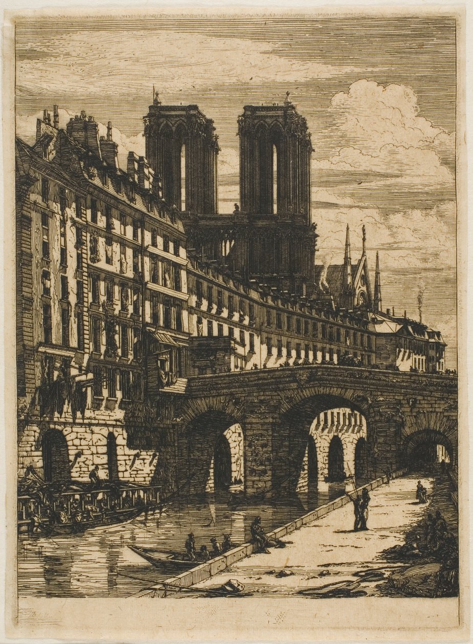 Den lille broen, Paris av Charles Meryon