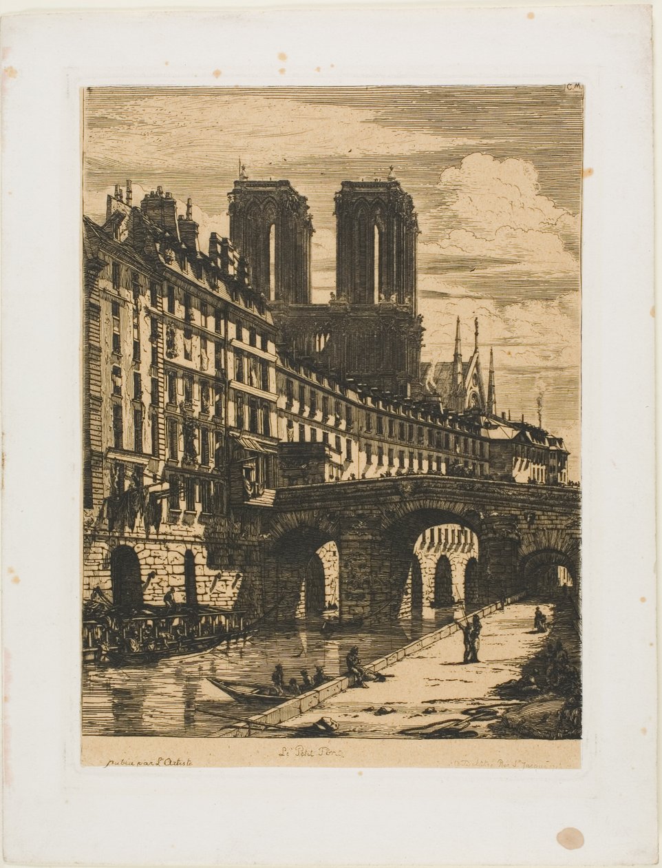 Den lille broen, Paris av Charles Meryon