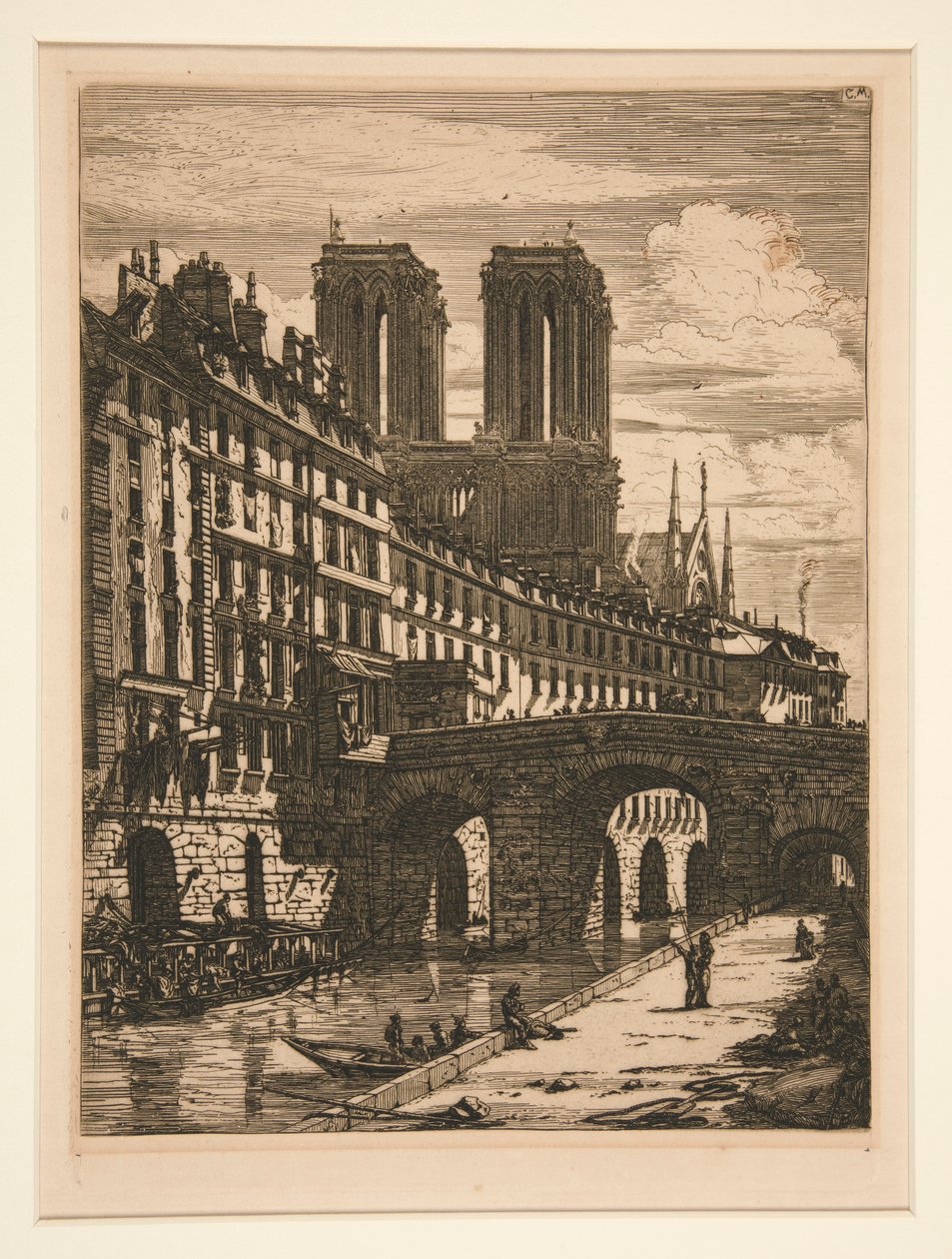 Den lille broen, Paris av Charles Meryon