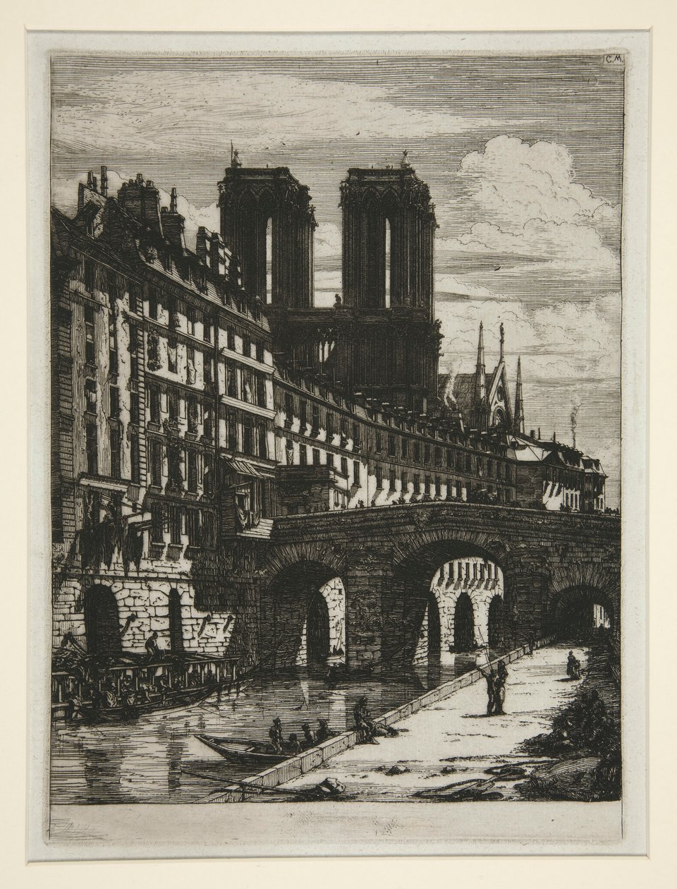 Den lille broen, Paris av Charles Meryon