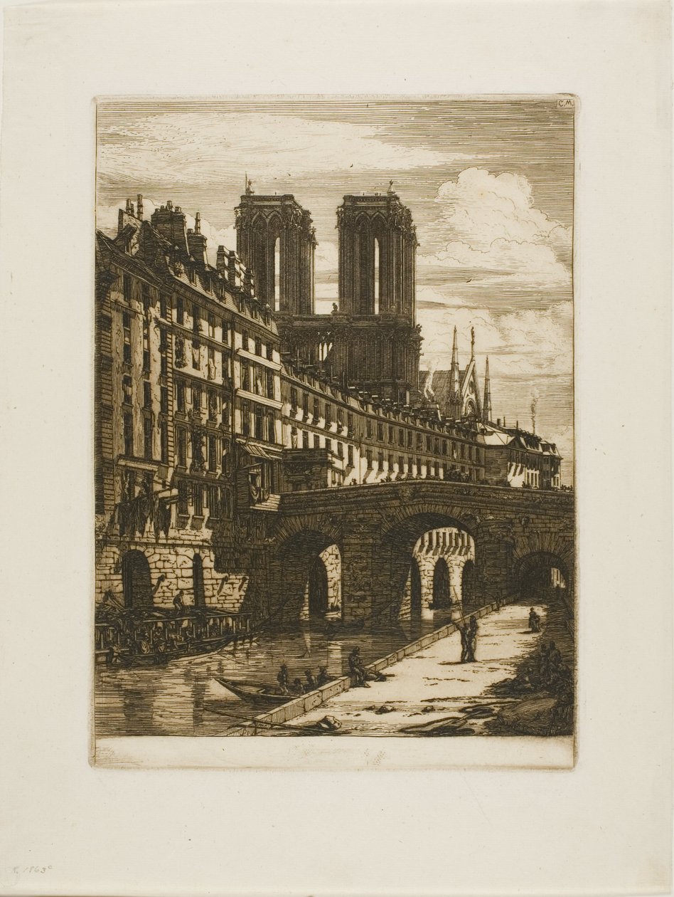 Den lille broen, Paris av Charles Meryon