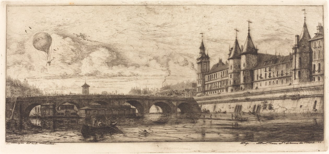 Pont-au-Change, Paris av Charles Meryon