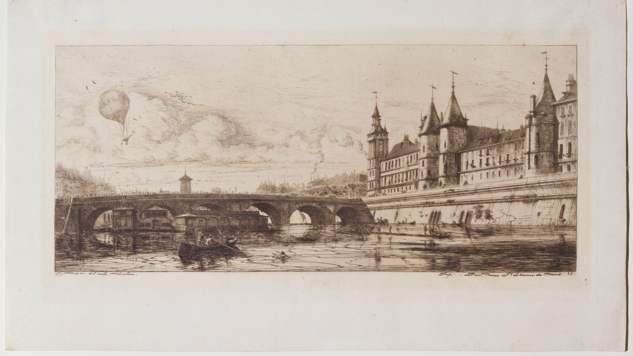 Pont au Change-broen av Charles Meryon