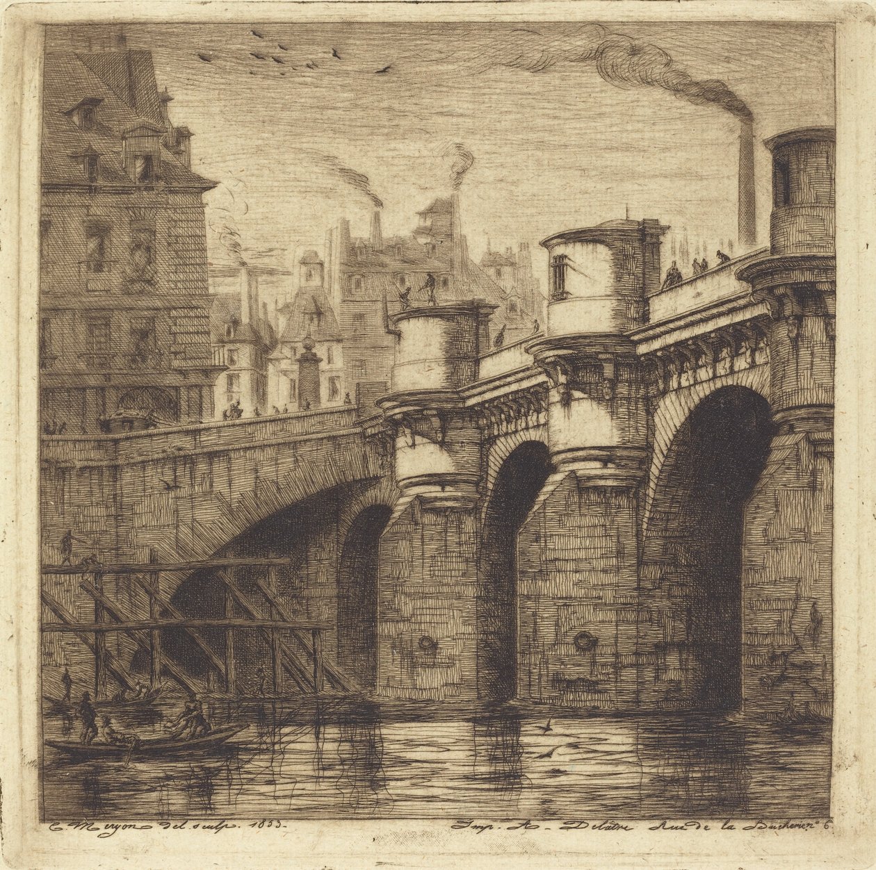 Pont Neuf, Paris av Charles Meryon