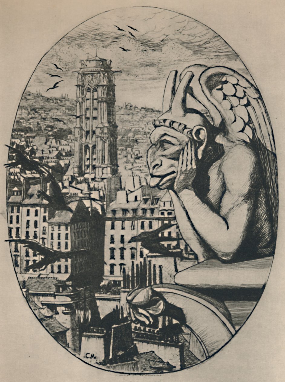 Le Stryge 8. stat 6 34 x 5 18 tommer, 1853, 1927 av Charles Meryon
