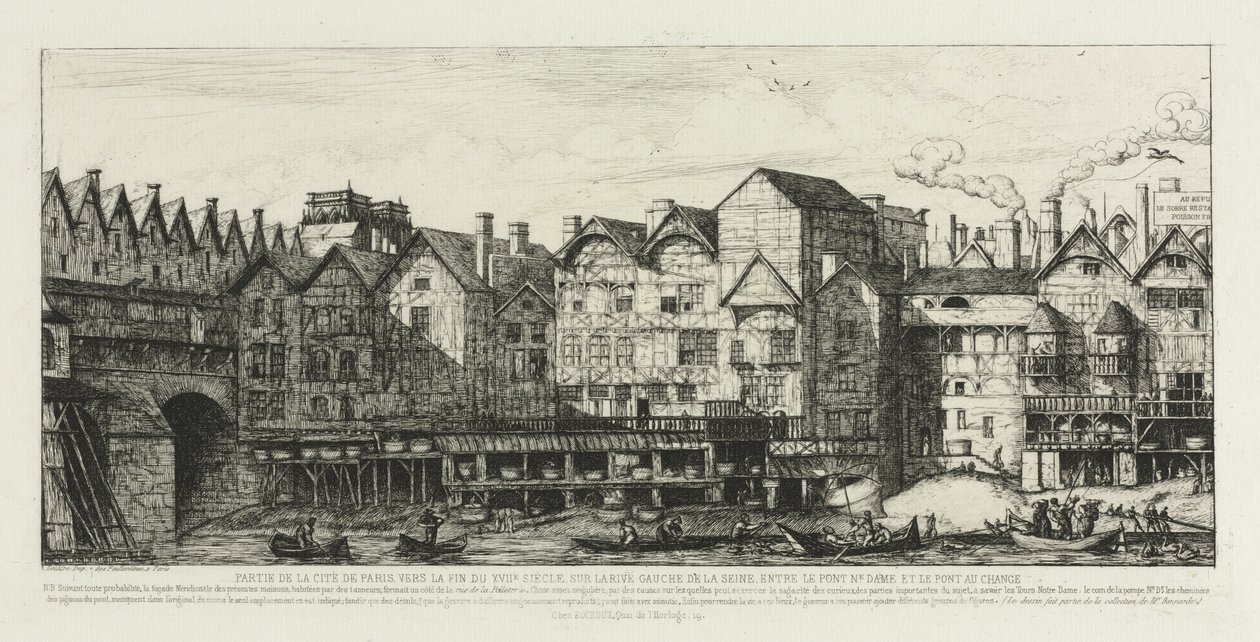 En del av byen Paris på slutten av det syttende århundre av Charles Meryon