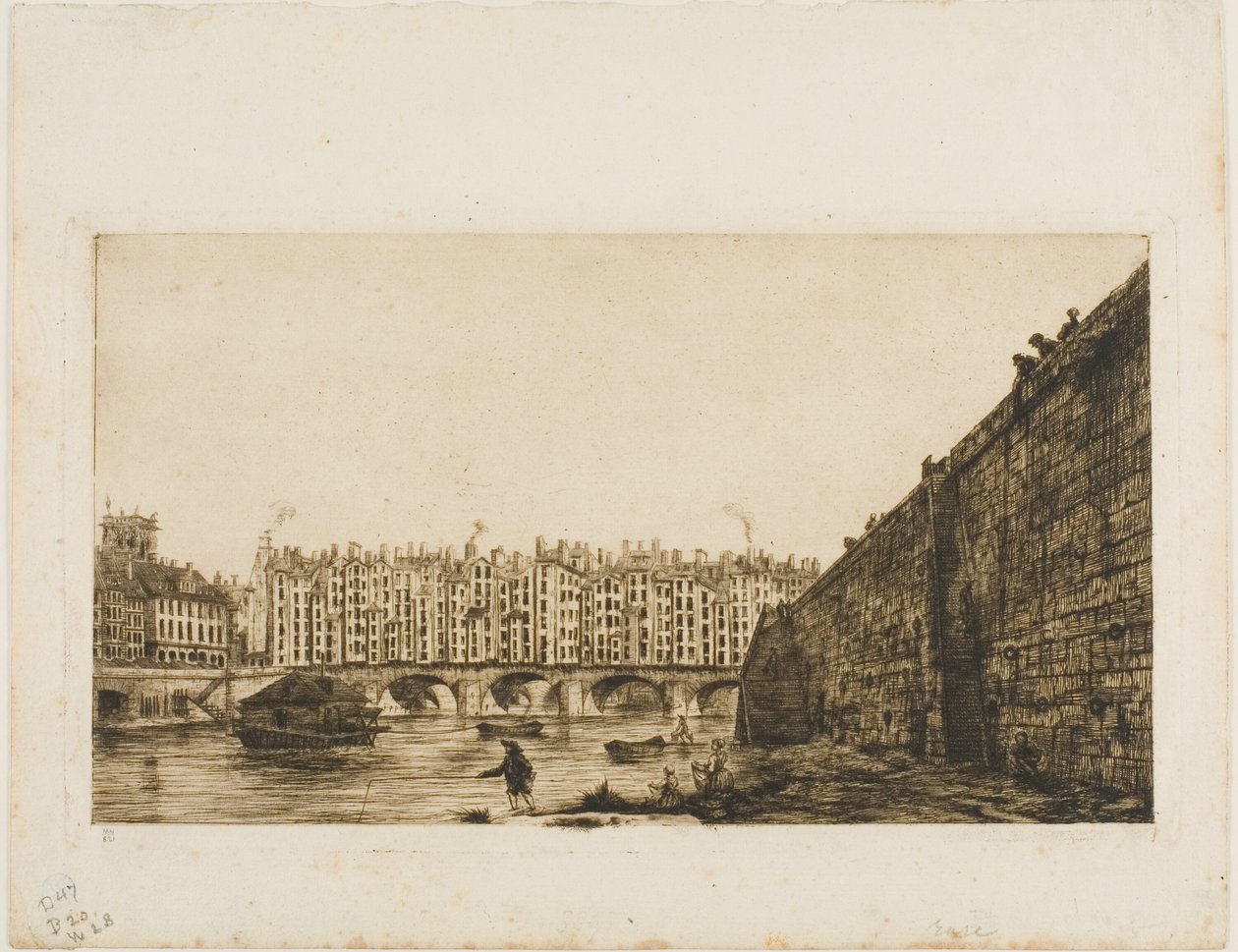 Pont-au-Change, Paris, ca 1784 av Charles Meryon