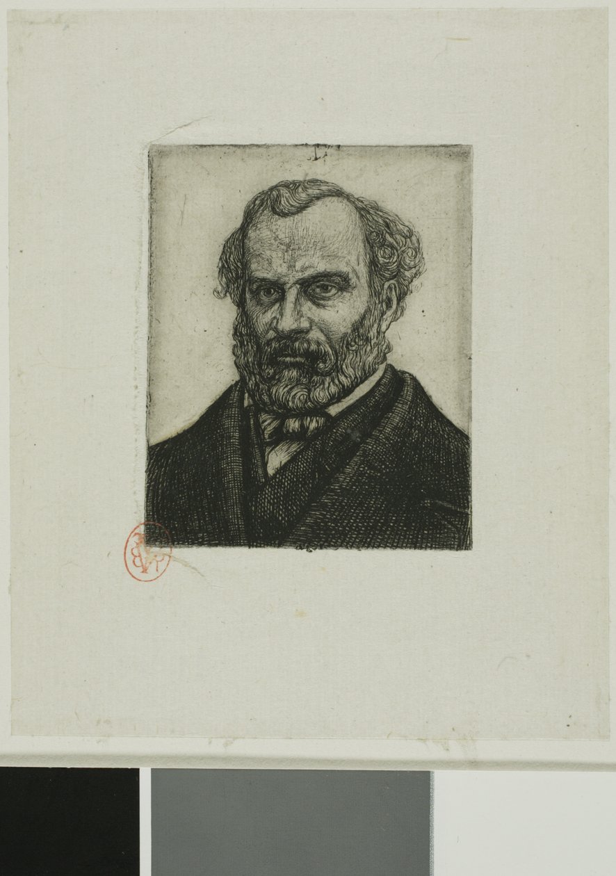 Portrett av Armand Guéraud fra Nantes, trykker og litterat av Charles Meryon