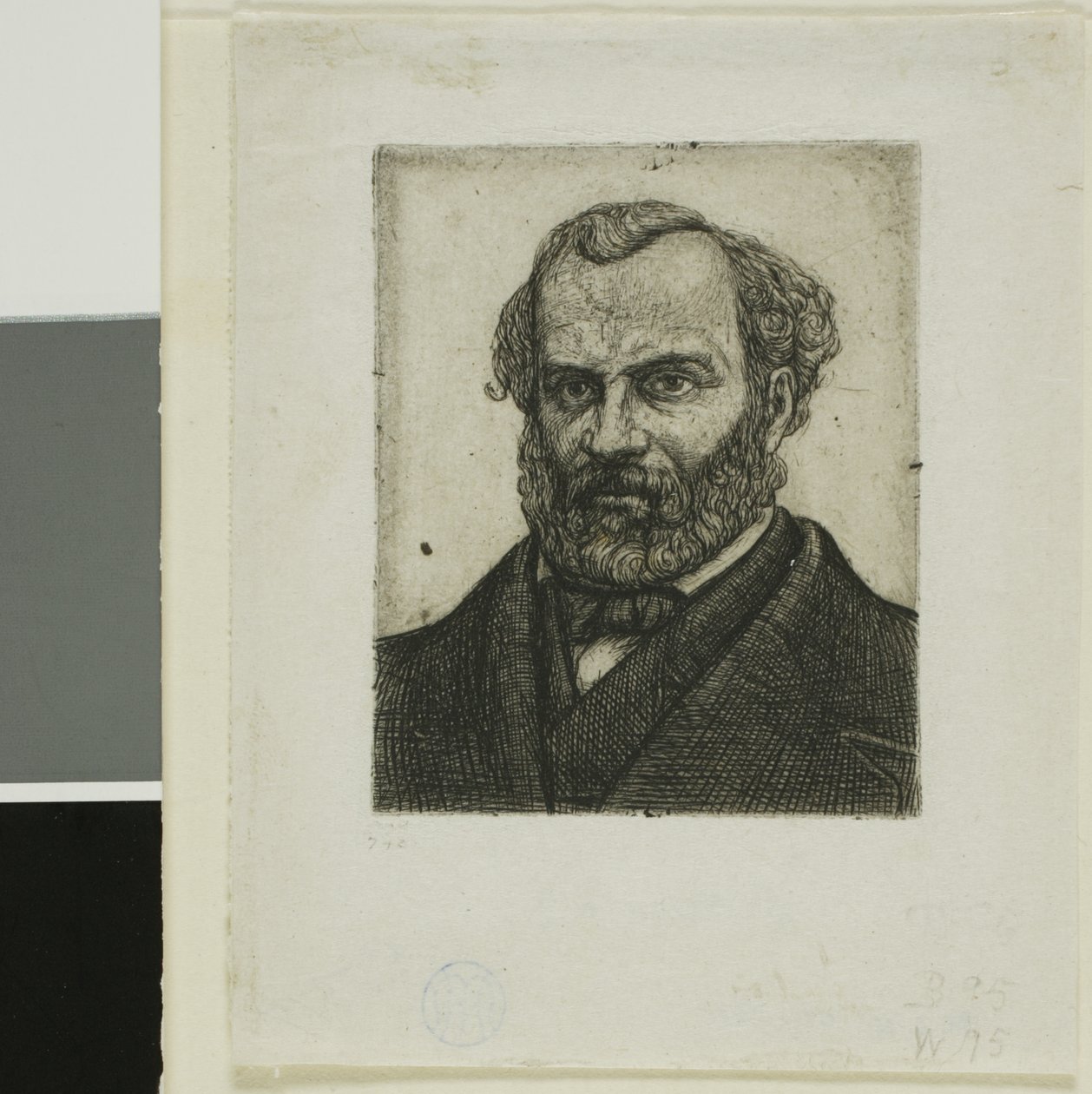 Portrett av Armand Guéraud fra Nantes, skriver og bokstavenes mann av Charles Meryon