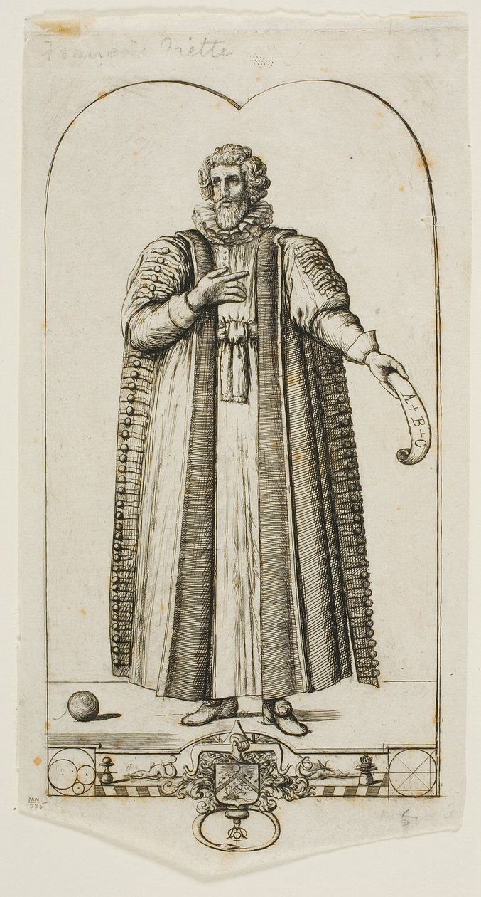 Portrett av François Viete av Charles Meryon